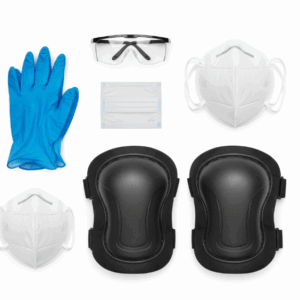 Kit de protección y seguridad (guantes nitrilo, gafas, mascarillas, rodilleras)